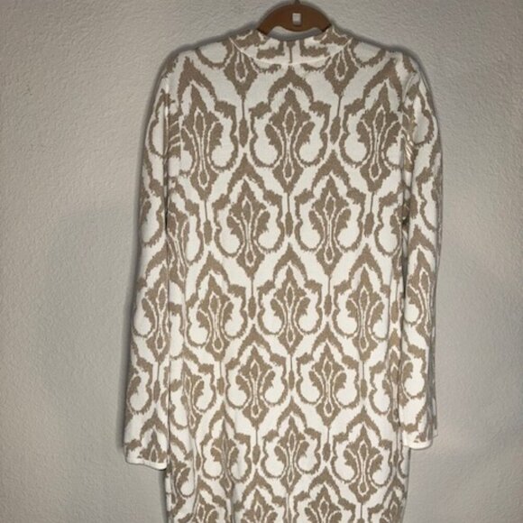 Women's Damask‎ Knit Cardigan, Ecru/Gold, by Chico's - Picture 3 of 8